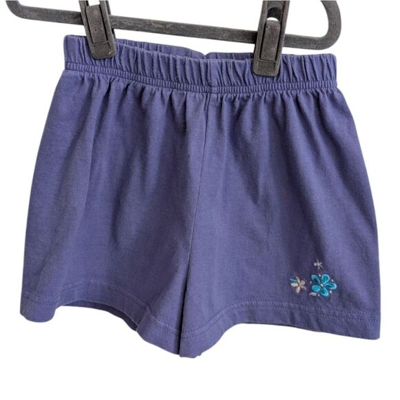 Girls 90s Vintage Purple Floral Embroidered Healthtex Shorts 6X - Picture 4 of 5